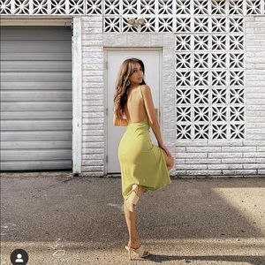 Lulu’s Green Ribbed Dress